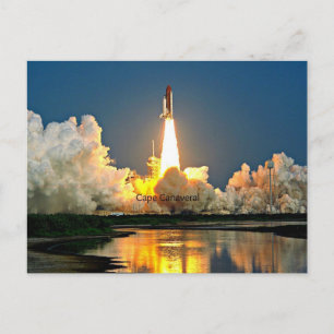 Carte Postale Plaque de lancement Cap Canaveral étiquetée