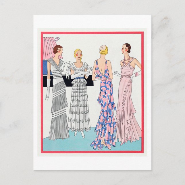 Carte Postale Plaque de mode des années 1920 (Devant)