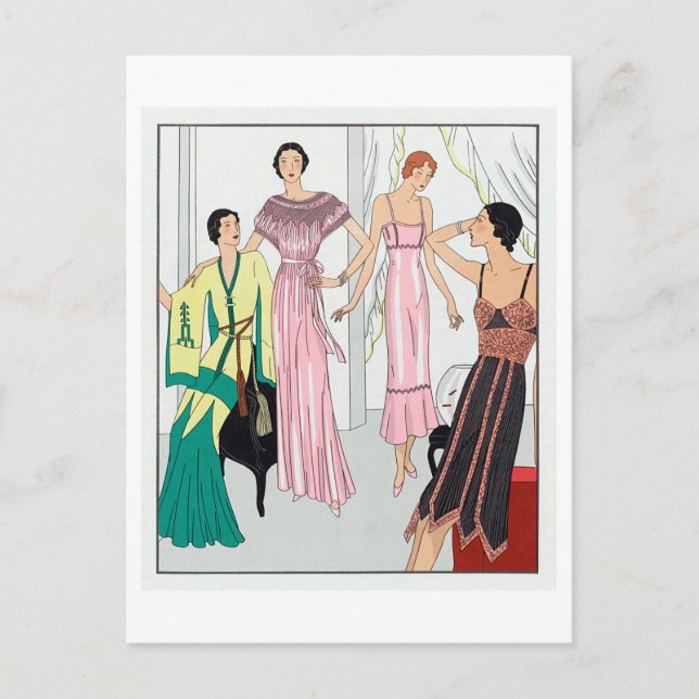 Carte Postale Plaque de mode des années 1920 pour glissières et  (Devant)