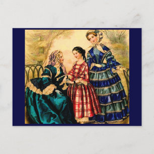 Carte Postale Plaque de mode française 1852