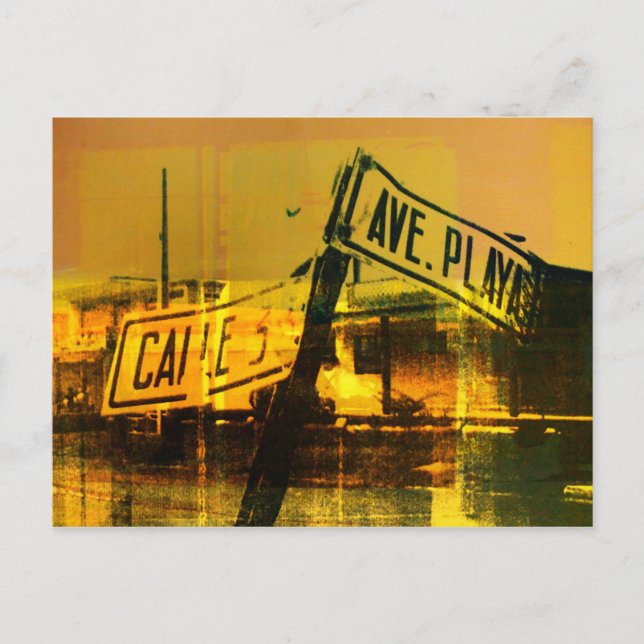 Carte Postale Plaque de rue (Devant)