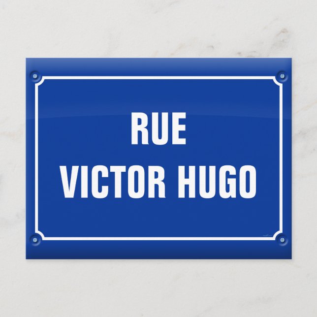 Carte Postale plaque de rue - Victor Hugo - FRANCE (Devant)