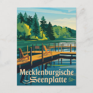 Carte Postale Plaque des lacs de Mecklembourg