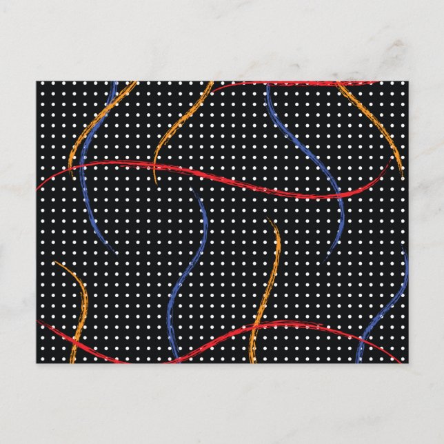 Carte Postale Plaque et points de peinture rétro (Devant)