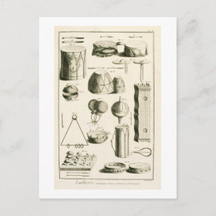 Carte Postale Plaque II : instrument de percussion ancien et mod