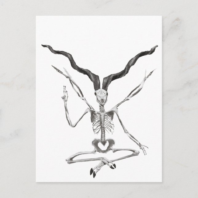 Carte Postale Plaque squelettique de Baphomet (Devant)