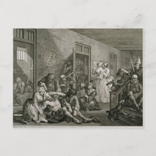 Carte Postale Plaque VIII du Progrès d'A Rake, 1735