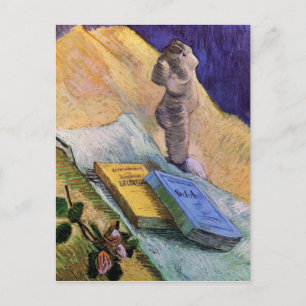 Carte Postale Plaster Statuette, un Rose et romans - van Gogh