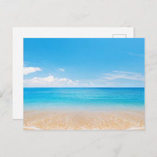 Carte postale plat avec vue sur la mer moderne