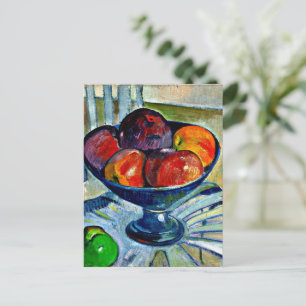 Carte Postale Plat de fruits sur une chaise de jardin