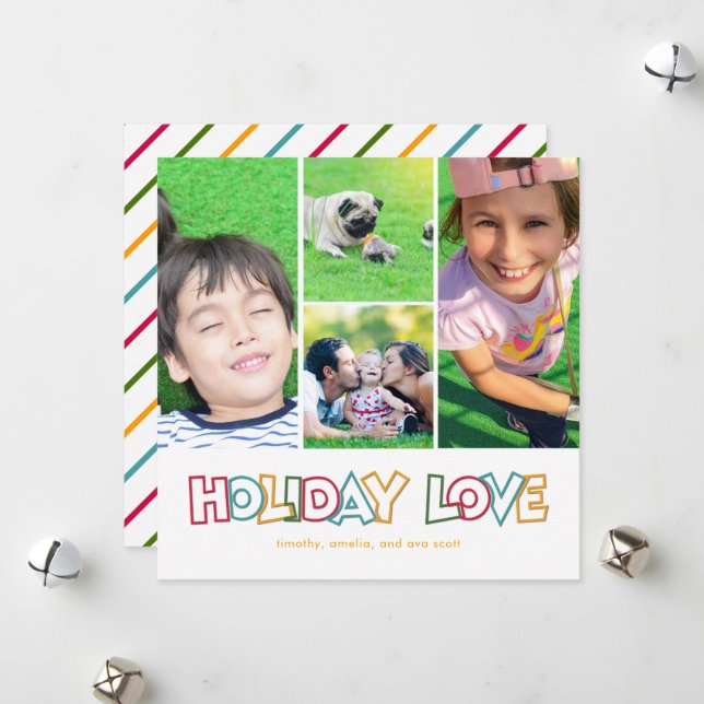 Carte postale plate de photo lumineuse et joyeuse  (Devant/Arrière en situation)