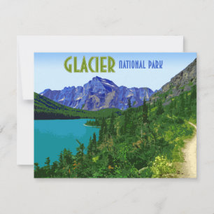 Carte postale plate du Glacier National Park Monta