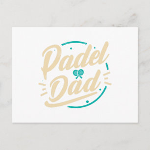 Carte Postale Plate-forme de Padel Dad Tennis Paddleball Padel