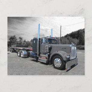 Carte postale plate Kenworth W900A
