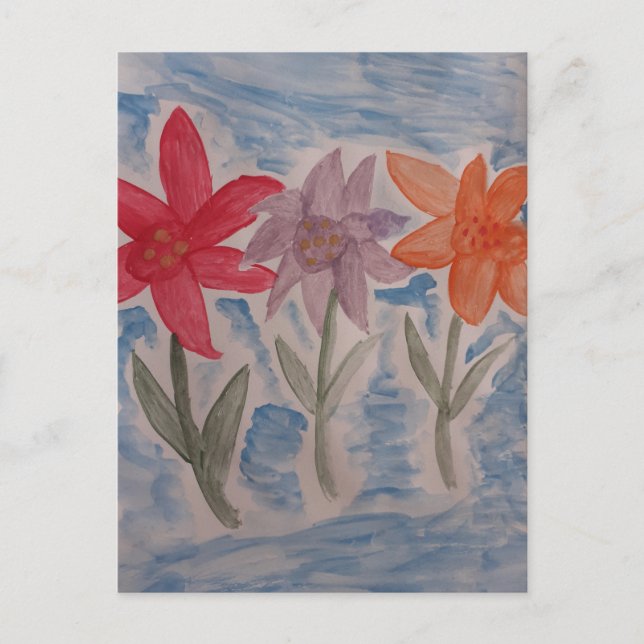 Carte postale plate Lily Flowers (Devant)