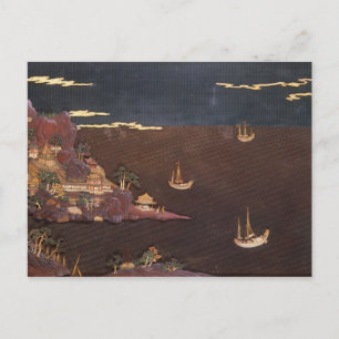 Carte Postale Plateau avec scène marine