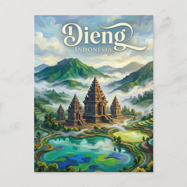 Carte Postale Plateau de Dieng Indonésie (Devant)