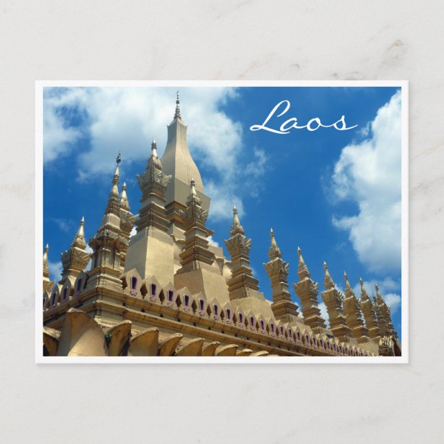 Carte Postale plateau de stupa doré (Devant)