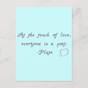 Carte Postale Plato Love Poet Citation
