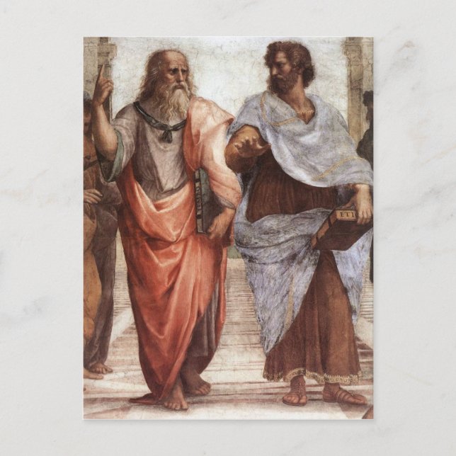 Carte Postale Platon et Aristote (Devant)