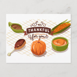 Carte Postale plats de Thanksgiving