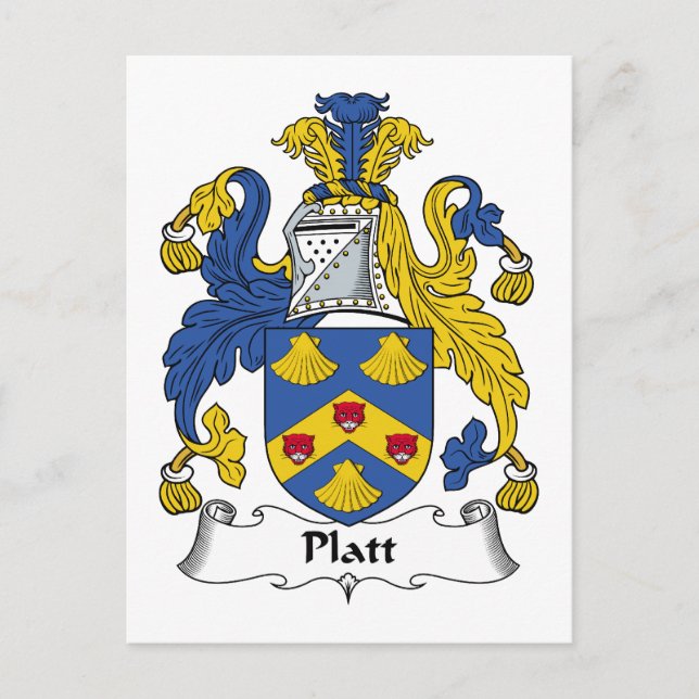 Carte Postale Platt Family Crest (Devant)