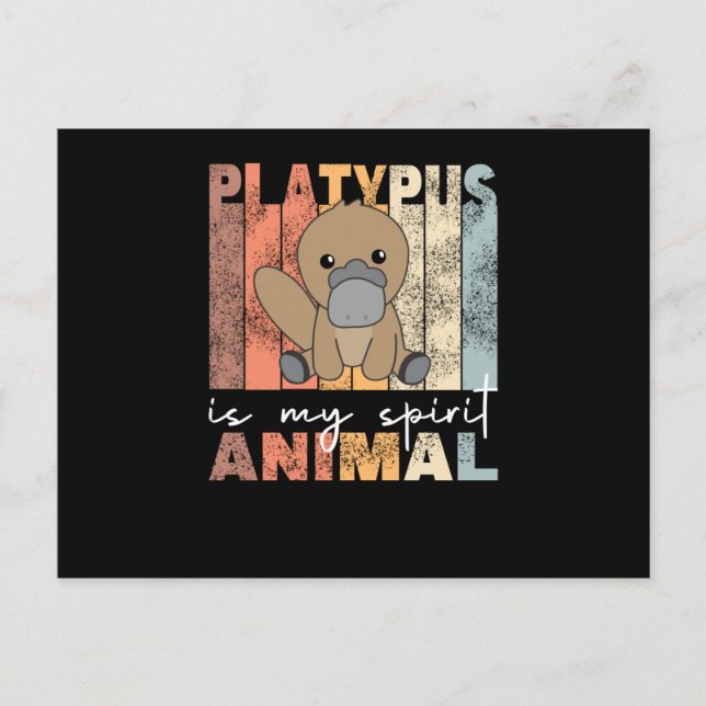 Carte Postale Platypus Est Mon Esprit Animal - Sweet Platypus (Devant)