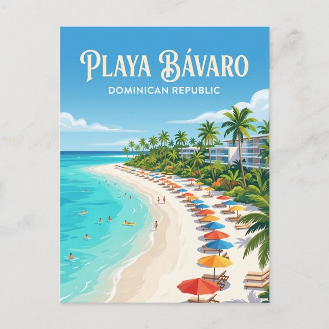 Carte Postale Playa Bávaro République dominicaine (Devant)