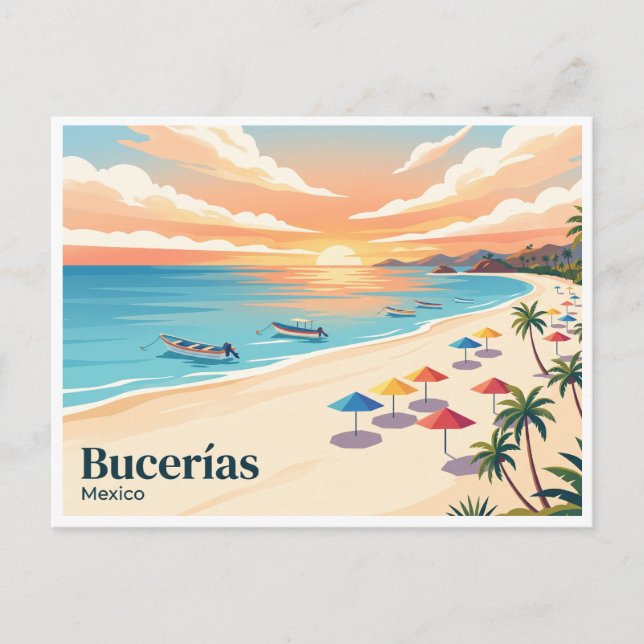 Carte Postale Playa Bucerías Mexique (Devant)