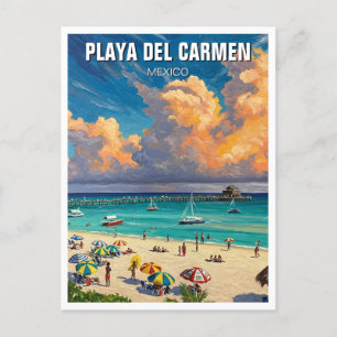 Carte Postale Playa de Carmen Mexique Voyage Plage