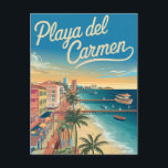 Carte Postale Playa del Carmen Mexique Vintage<br><div class="desc">Découvrez le charme vibrant de Playa del Carmen, au Mexique, avec cette carte postale de style vintage. Doté de plages époustouflantes, d'eaux turquoise et d'une atmosphère côtière animée, ce design saisit le coeur de cette merveille de la Riviera Maya. Parfait pour les collectionneurs, les voyageurs, ou comme cadeau réfléchi, cette...</div>
