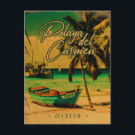 Carte Postale Playa del Carmen Mexique Vintage voyage Palm Beach<br><div class="desc">Playa del Carmen Mexico Vintage Palm Beach Design. fait un grand cadeau de Noël ou d'anniversaire pour les fans de Playa del Carmen Beach. Le design rétro de l'ambiance estivale est un cadeau parfait pour les amateurs de voyage et de destination tropicale.</div>