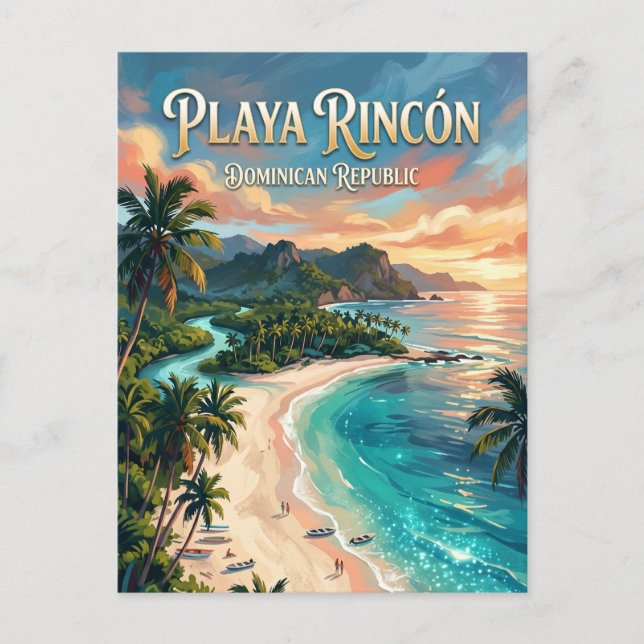 Carte Postale Playa Rincon République dominicaine (Devant)