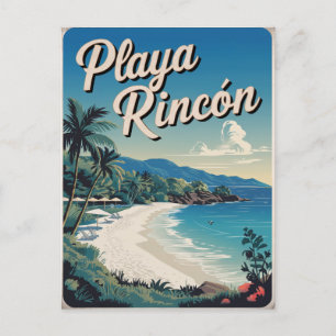 Carte Postale Playa Rincón République Dominicaine Vintage