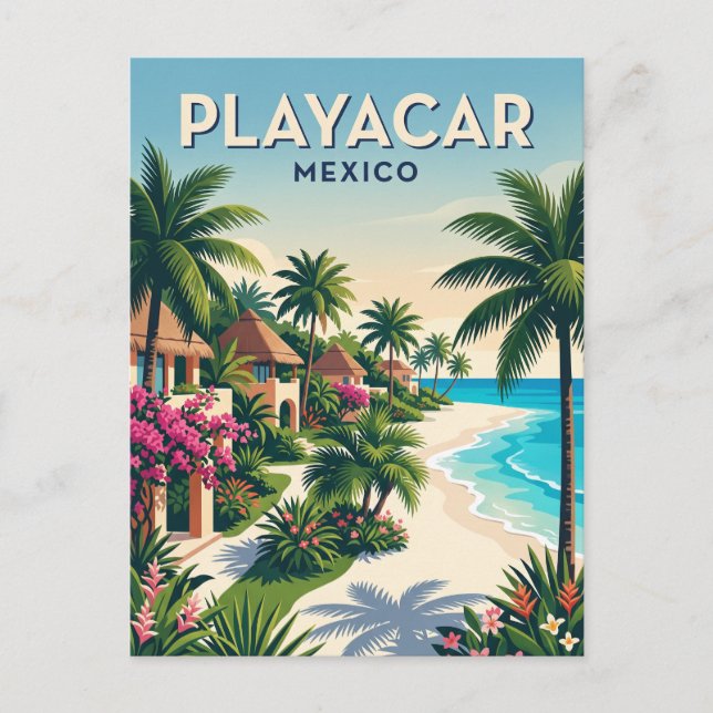 Carte Postale Playacar Mexique (Devant)