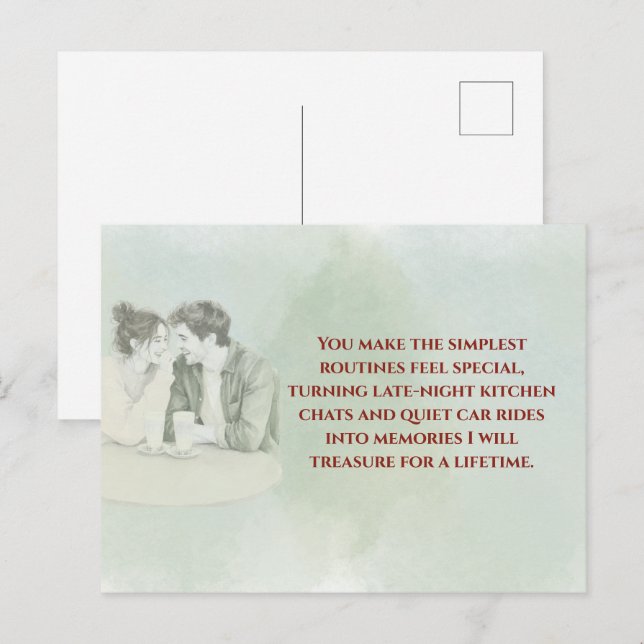 Carte Postale Playful & Funny Love Quote Postcard | Laughing Cou (Devant / Derrière)