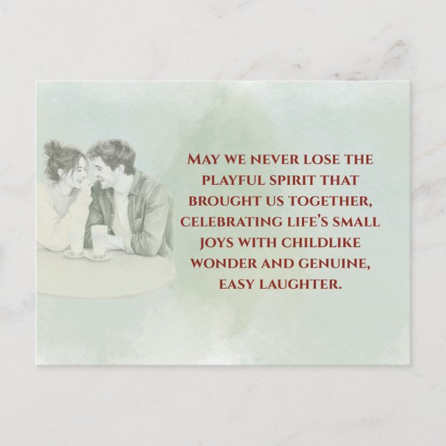 Carte Postale Playful & Funny Love Quote Postcard | Laughing Cou (Devant)