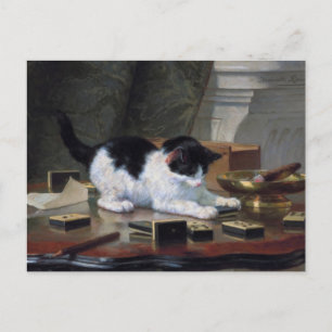 Carte Postale Playing Kitten by Henriëtte Ronner-Knip