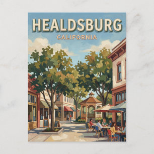 Carte Postale Plaza Healdsburg Californie