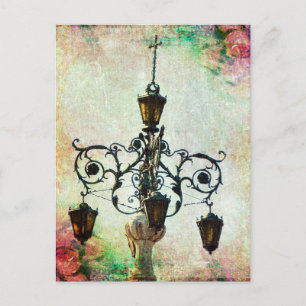 Carte Postale Plaza Light Floral Grunge