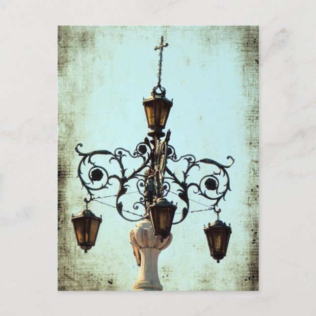 Carte Postale Plaza Light Music Notes Grunge (Devant)