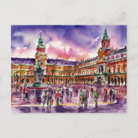 Plaza Mayor, Madrid Aquarelle Peinture