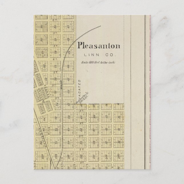 Carte Postale Pleasanton, Mapleton et Hammond, Kansas (Devant)