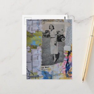 Carte Postale Pleasantville Vintage Femme Collage