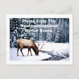 Carte Postale Please Enjoy This Nondenominational Winter Scene.