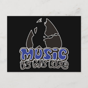Carte Postale Plectrum guitariste - La musique est ma vie