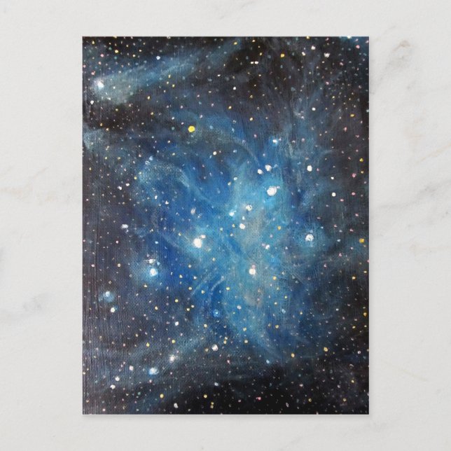 Carte Postale Pléiades Space Art Constellation Peinture Imprimer (Devant)
