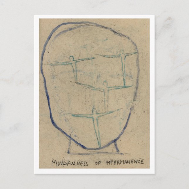 Carte Postale Pleine conscience de l'impermanence. (Devant)