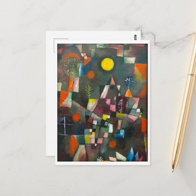 Carte Postale Pleine lune de Paul Klee (Devant/Arrière en situation)