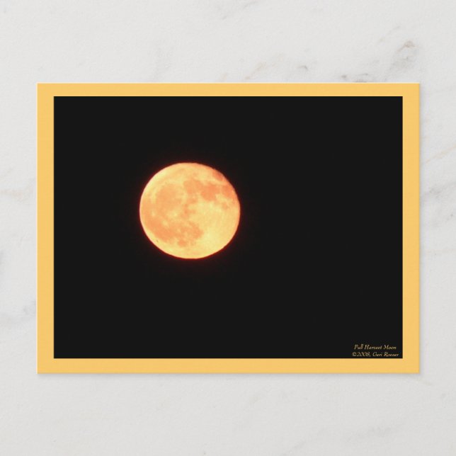 Carte postale Pleine Lune de récolte (Devant)